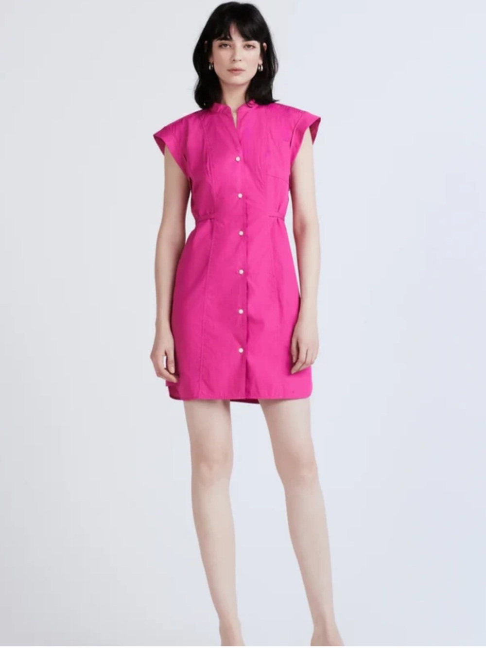 Derek Lam 10 Crosby Peyton Shirt Dress In Berry Pink Size 2